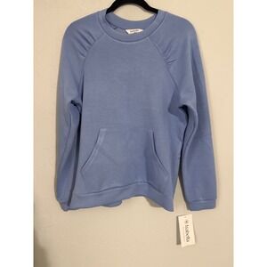 NWT Isabella Women's Periwinkle Blue Crew Neck Raglan Pullover Sweatshirt Size M